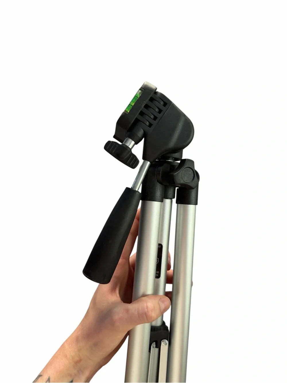 Sunpak Adjustable Aluminum Camera Tripod with Pan-Tilt Head & Bubble Level
